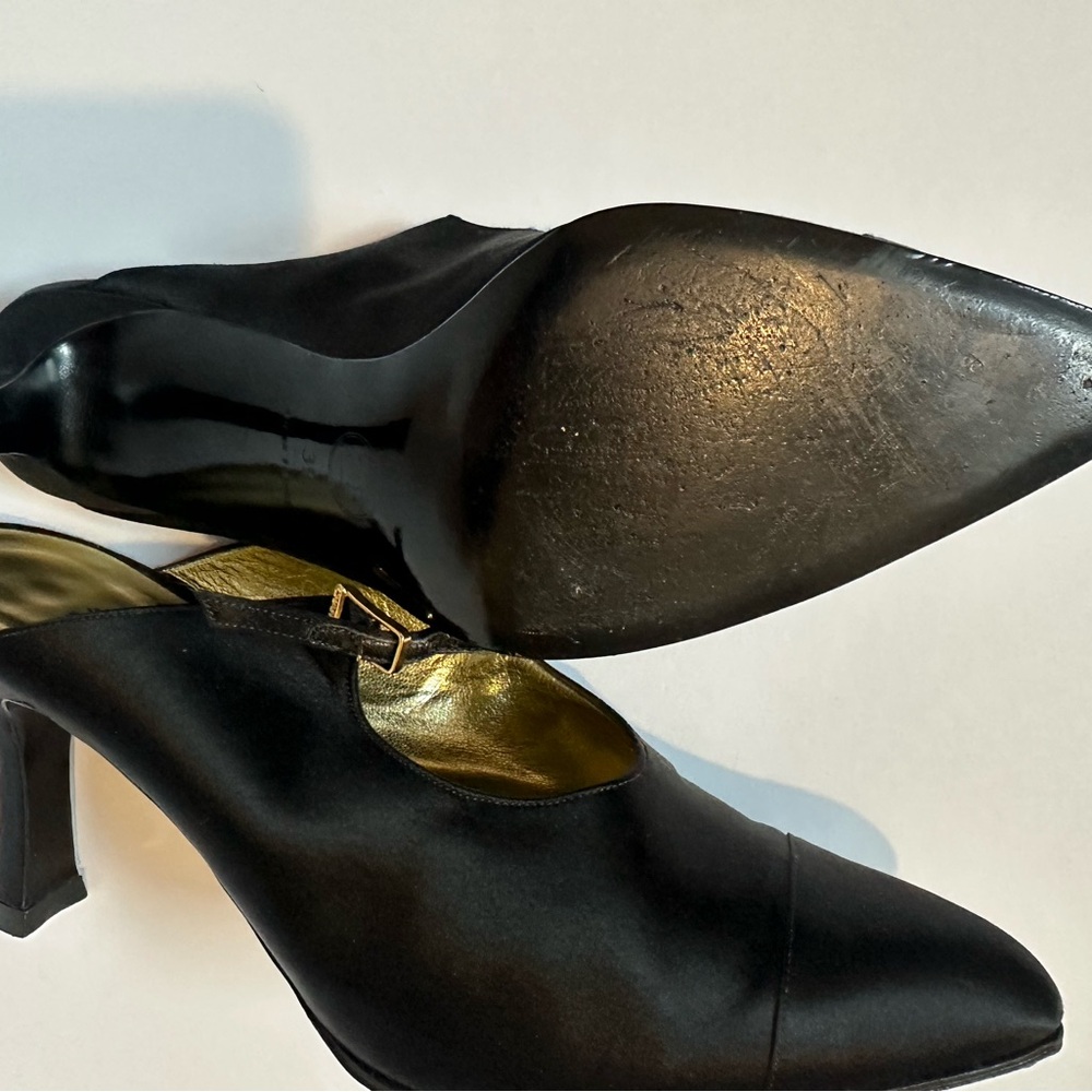 #Chanel black satin Mary Jane mules #Pristine condition - Picture 3 of 5